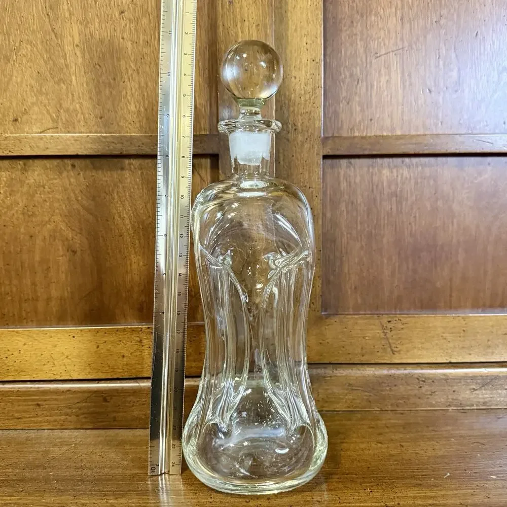 Holmegaard Kluk Kluk Decanter By Jacob E. Bang Danish Glassworks Spirits Bottle